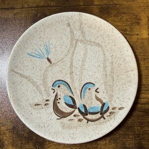 Red Wing Brand Small Dessert Plate. Blue Bird. Vintage